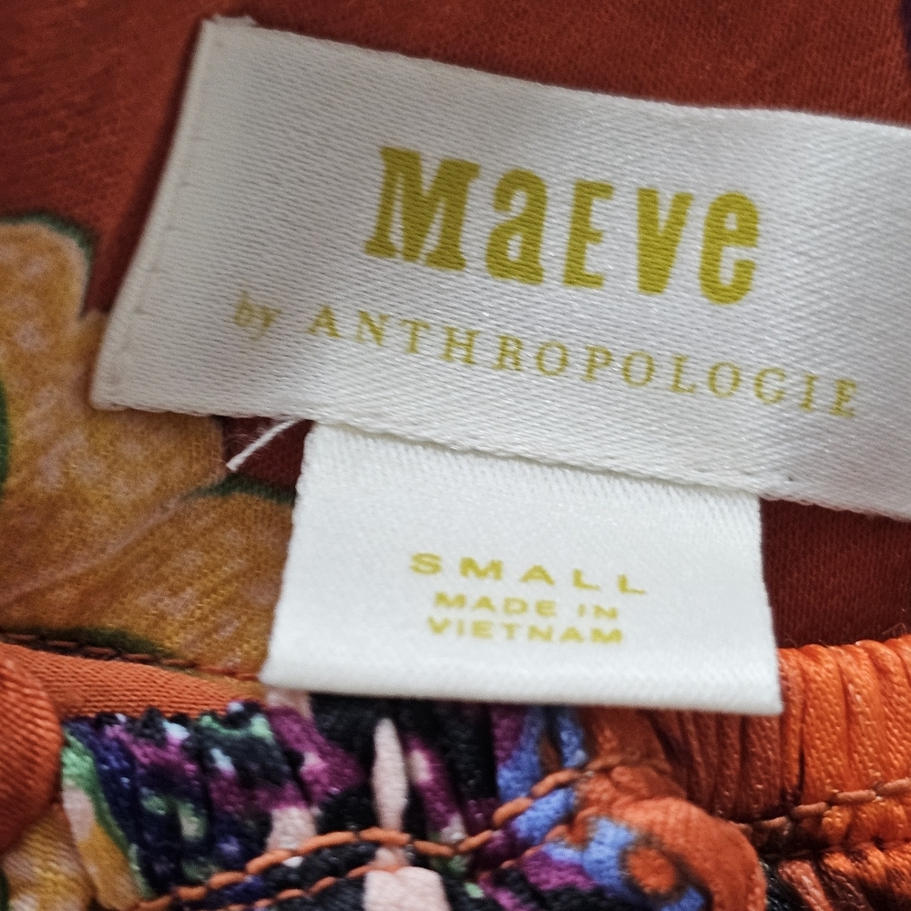 Maeve Anthropologie Floral Smocked Maxi Dress In S Spring/Summer Dress - Picture 9 of 11